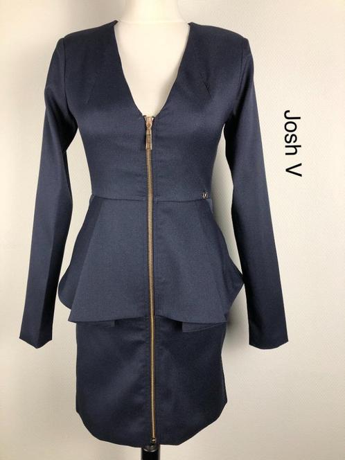 Josh V Avondjurk  (mt: 34) Nieuw 17,1/7643, Kleding | Dames, Jurken, Zo goed als nieuw, Maat 34 (XS) of kleiner, Blauw, Onder de knie