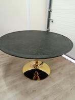 tafel rond  goud  Blackbone gold van Richmond Interiors SALE, Huis en Inrichting, Tafels | Eettafels, Ophalen, Eikenhout, Rond