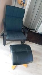 fauteuil (Ikea poang) met voetenbakje, Ophalen, Gebruikt, Hout
