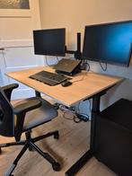 Gispen bureau bladafmeting 120x80cm, Huis en Inrichting, Bureaus, Ophalen, Elektrisch, Gebruikt, Stabureau