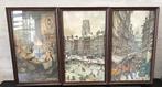 Vintage 3 Ingelijste Prenten van Anton Pieck., Verzenden