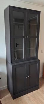 IKEA Havsta Opbergcombinatie met Vitrinedeuren - Zwart, Huis en Inrichting, Ophalen, Met deur(en), 200 cm of meer, Glas