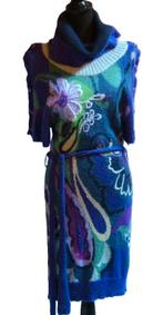 RENE Derhy vintage design jurk jaren 80 zeer zeldzaam, Kleding | Dames, Maat 38/40 (M), Paars, Ophalen of Verzenden, Zo goed als nieuw