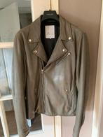 Goosecraft leren biker jas - Olijfgroen M., Ophalen of Verzenden, Gedragen, Groen