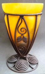 Jare50-60 GROTE Glazen Vaas Art Deco Stijl "La Verre" France, Antiek en Kunst, Antiek | Vazen, Ophalen of Verzenden