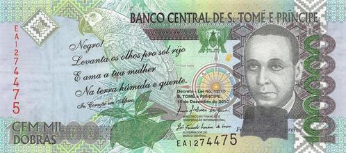 St. Thomas en Prince 100.000 Dobras 2010 Unc, Banknote24, Postzegels en Munten, Bankbiljetten | Afrika, Los biljet, Overige landen