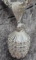 Prachtige Granaat zilver 925 hanger met zirkonia steen, Overige voorstellingen, Nieuw, Ophalen of Verzenden, Zilver