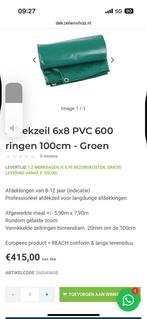 Afdekzeil pvc 8x6 kwaliteit, Caravans en Kamperen, Ophalen of Verzenden, Nieuw