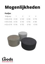 poef, Ophalen, Nieuw, Stof, Minder dan 50 cm
