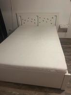 GRATIS! Wit bed (Songesand Ikea) met opbergruimte, Huis en Inrichting, Ophalen, Gebruikt, Wit, Tweepersoons