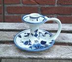 Prachtige Koninklijke Goedewaagen Delfts blauwe kandelaar., Antiek en Kunst, Curiosa en Brocante, Ophalen of Verzenden
