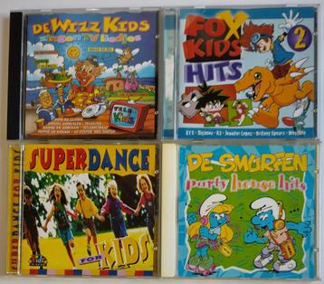 4 x CD voor kids: Wizz Kids, Fox Kids, Superdance en Smurfen beschikbaar voor biedingen