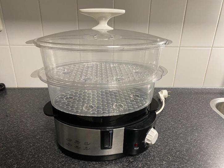 Besthome Groentekoker - 2 Lagen - RVS - 750W, Witgoed en Apparatuur, Slowcookers, Timer, Ophalen of Verzenden