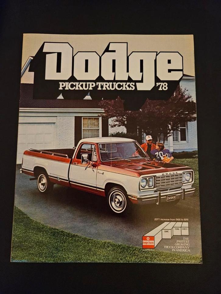 Brochure Dodge Pickup Trucks 1978 USA, Boeken, Auto's | Folders en Tijdschriften, Zo goed als nieuw, Overige merken, Ophalen of Verzenden