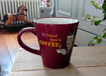 Mok met opdruk: My blood type is coffee (Burger King) beschikbaar voor biedingen