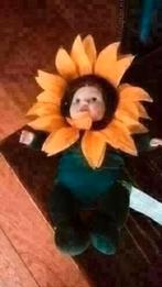 Anne Geddes zonnebloem pop klein, Ophalen of Verzenden, Zo goed als nieuw, Pop