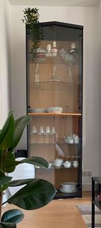 Antieke glazen/houten vitrinekast, 50 tot 100 cm, 25 tot 50 cm, Met plank(en), Gebruikt