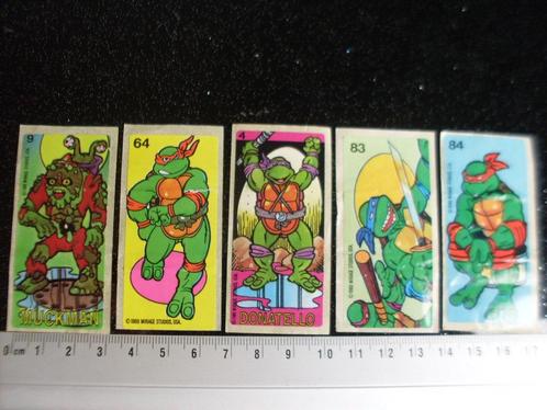 5x sticker turtles 1989 irage studio's nrs 4 9 64 83 84, Verzamelen, Stickers, Zo goed als nieuw, Film, Tv of Omroep, Verzenden