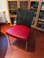 4 Italiaanse design eetkamerstoelen, Gebruikt, Ophalen of Verzenden, Vier, Metaal