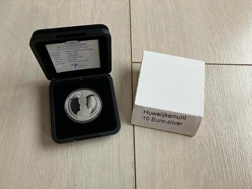 Herdenkingsmunt 10 euro zilver Máxima en Willem-Alexander , Postzegels en Munten, Munten | Nederland, Losse munt, Euro's, Koningin Beatrix