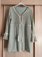 Jurk Jasminah mint kant pailletten kwastjes ceintuur M/L, Kleding | Dames, Jurken, Maat 38/40 (M), Ophalen of Verzenden, Zo goed als nieuw