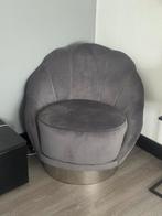 Fauteuil velvet grijs, Huis en Inrichting, Fauteuils, Ophalen, Zo goed als nieuw, 50 tot 75 cm
