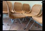 Rotan stoelen set van 6 Dutch design, Ophalen, Gebruikt, Bruin, Vijf, Zes of meer stoelen