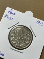 Bulgarije zilveren leva 1913, Postzegels en Munten, Munten | Europa | Niet-Euromunten, Zilver, Ophalen of Verzenden, Bulgarije