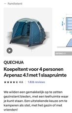 QUECHUA Koepeltent voor 4 personen ÉÉN KEER GEBRUIKT, Caravans en Kamperen, Tenten, Ophalen of Verzenden, Zo goed als nieuw, Tot en met 4