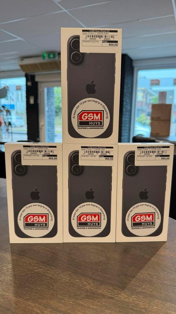 GSM Huys - Apple iPhone 17 Zwart 256GB - Nieuw!, Telecommunicatie, Mobiele telefoons | Apple iPhone, Nieuw, 256 GB, Zonder abonnement