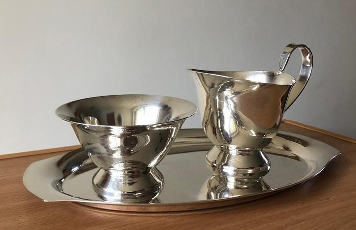 Zwaar verzilverd SOLA100 roomstel., Huis en Inrichting, Keuken | Servies, Gebruikt, Overige typen, Overige stijlen, Overige materialen