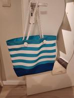 Gestreepte strandtas / shopper / tas clinique, Ophalen of Verzenden, Zo goed als nieuw, Blauw, Shopper