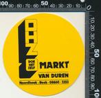 Sticker: Doe Het Zelf Markt Van Duren - Reek, Verzamelen, Overige typen, Ophalen of Verzenden, Zo goed als nieuw