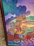 batik doek in lijst 103 x 152 cm, Huis en Inrichting, Ophalen of Verzenden, 'T Olde Gre-j, Info@toldegrej.nl, Endepoelstraat 20f Didam