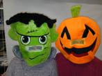 Partij 13 Pluche Halloween Maskers - Frankenstein & Pompoen, Ophalen, Nieuw, Jongen of Meisje