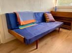 (Slaap)bank mid-century modern – TEAB, Ophalen, Gebruikt, Eenpersoons, Blauw