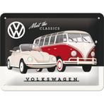 Volkswagen Classics bulli kever relief metalen reclamebord, Verzenden, Nieuw, Auto's