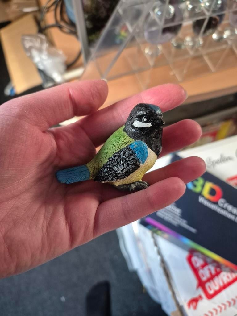 Koolmees vogel beeldje, Verzamelen, Ophalen of Verzenden, Zo goed als nieuw, Hond of Kat, Beeldje of Figuurtje