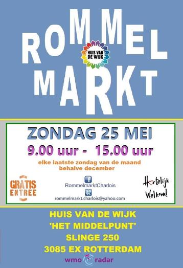 25 mei Rommelmarkt in Rotterdam Zuidwijk beschikbaar voor biedingen