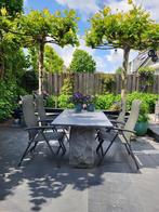 Mooie natuurstenen tuintafel!, Tuin en Terras, Tuintafels, Ophalen, Gebruikt, Rechthoekig, Overige materialen