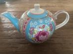 Pip studio theepot floral blauw met roze bloemen als nieuw, Verzenden, Overige typen, Zo goed als nieuw, Overige stijlen