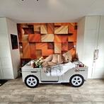 Stoer meegroei jeep bed met lattenbodem en kwaliteitsmatras, Kinderen en Baby's, Kinderkamer | Bedden, Ophalen, 85 tot 100 cm