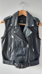 Zara real leather biker waistcoat jacket M, Kleding | Dames, Zara, Maat 38/40 (M), Ophalen of Verzenden, Zo goed als nieuw