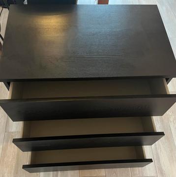 Ikea Malm ladekast, zwart - afbeelding 3