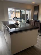 Moderne Houtkleur/Witte Eilandkeuken GEDEMONTEERD, Huis en Inrichting, Keuken | Complete keukens, Wit, Overige typen, Ophalen of Verzenden