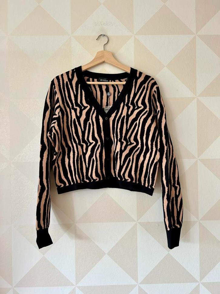 Collectif Bright & Beautiful vest bruin zwart M/38 NIEUW, Kleding | Dames, Truien en Vesten, Nieuw, Maat 38/40 (M), Zwart, Ophalen of Verzenden