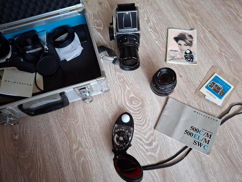 Hasselblad 500c/M kit met Carl Zeiss lensen, Audio, Tv en Foto, Fotocamera's Digitaal, Gebruikt, Overige Merken, Geen optische zoom