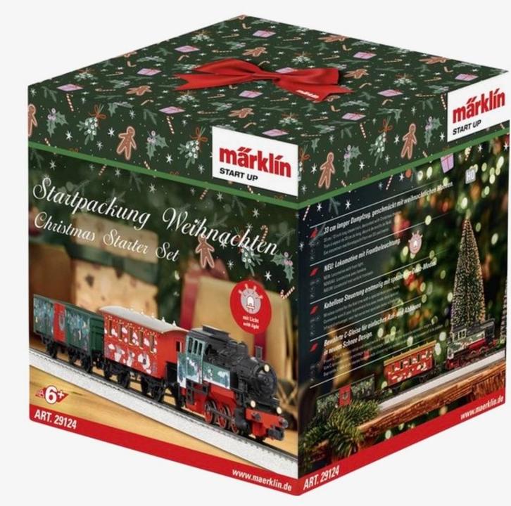 Kerstwagon 44224 en het uitbreidingspakket, Hobby en Vrije tijd, Modeltreinen | H0, Rails, Wisselstroom, Märklin, Ophalen of Verzenden