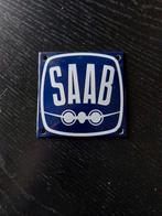 Saab Emaille Merkembleem, Verzamelen, Ophalen of Verzenden, Gebruikt, Auto's