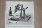 Antieke prent - Pers voor Woodbury druk op papier - 1885 !!, Verzamelen, Foto's en Prenten, Gebruikt, Ophalen of Verzenden, Voor 1940